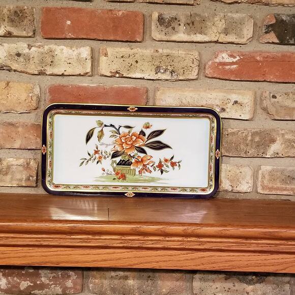 4 Vintage Serving Trays, Daher Ware Rectangle Floral, TV Lap Tray - Picture 1 of 8